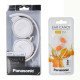 Ακουστικά Panasonic RP-HF100E-W 3.5mm Αναδίπλωσης Άσπρα + Δώρο Ακουστικά Panasonic In-ear RP-HJΕ100E-D 3.5mm Πορτοκαλί Χωρίς Μικρόφωνο