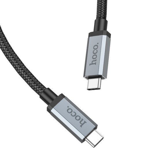 Καλώδιο Σύνδεσης Hoco US06 USB-C σε USB-C 4K 20V/5A 100W για Γρήγορη Φόρτιση και HD Μαύρο 2m Braided