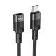 Καλώδιο Προέκτασης Hoco U107 USB-C σε USB-C 2.0 3A OTG Μαύρο 1.2m Braided