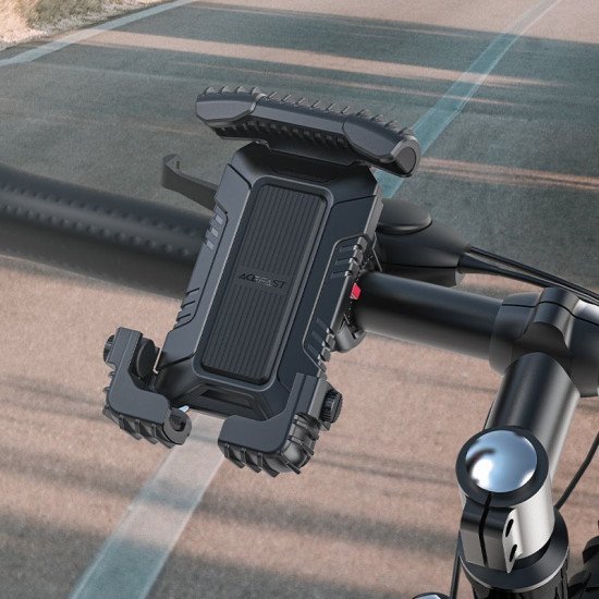 Βάση Στήριξης Acefast D15 Ποδηλάτου και Μηχανής Περιστρεφόμενη 360° Μαύρη για Συσκευές 4.5"- 6.7"