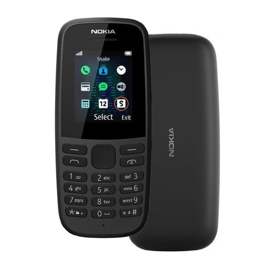 Nokia 105 (2019) 4th Edition Dual Sim 1.77" Μαύρο Non EU με Ελληνικό Μενού