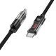 Καλώδιο σύνδεσης Hoco U116 Crystal Charging PD USB-C σε USB-C 60W 3.0A Μαύρο 1,2m